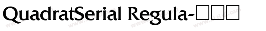 QuadratSerial Regula字体转换